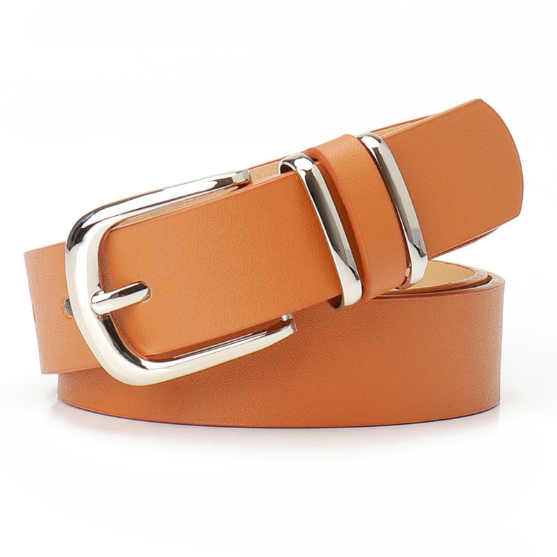 versatile faux Leopard print leather belt - Camel