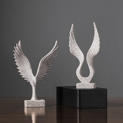 Cute Mini Dapeng Wings Resin Animal Decoration - Double wings