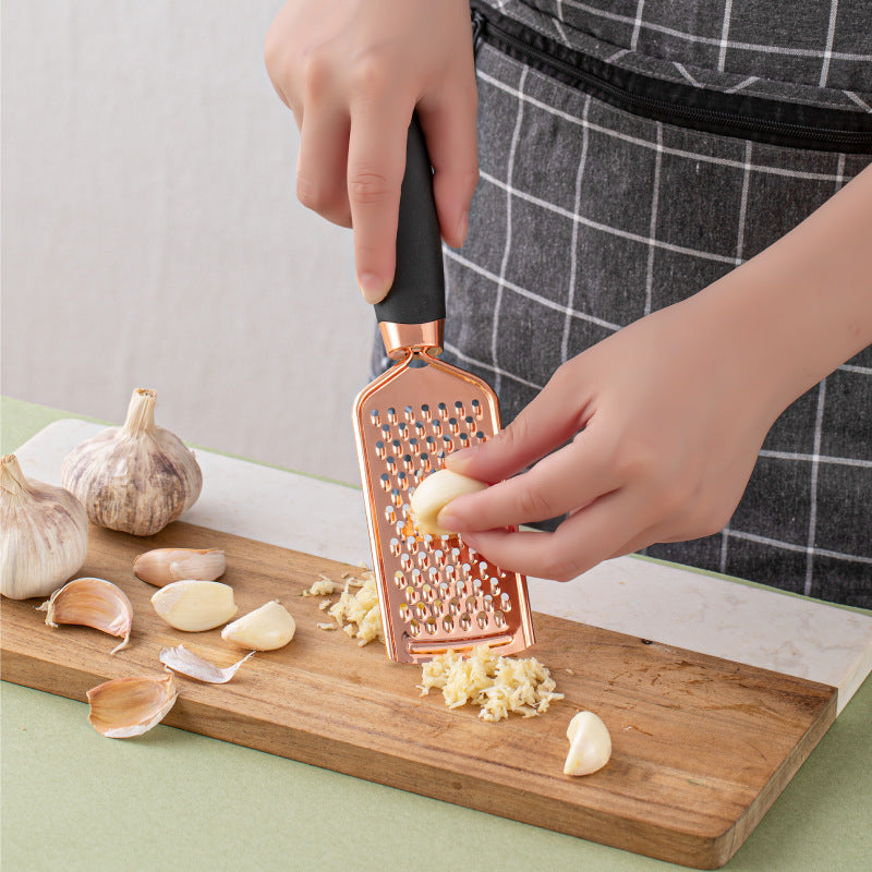 Rose Gold Stainless Steel Kitchen Tool Set - 7-Piece Set - Blue