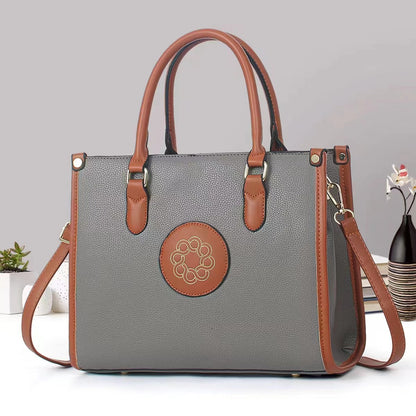 Korean-style Elegant Womens Casual Tote Handbag - Gray