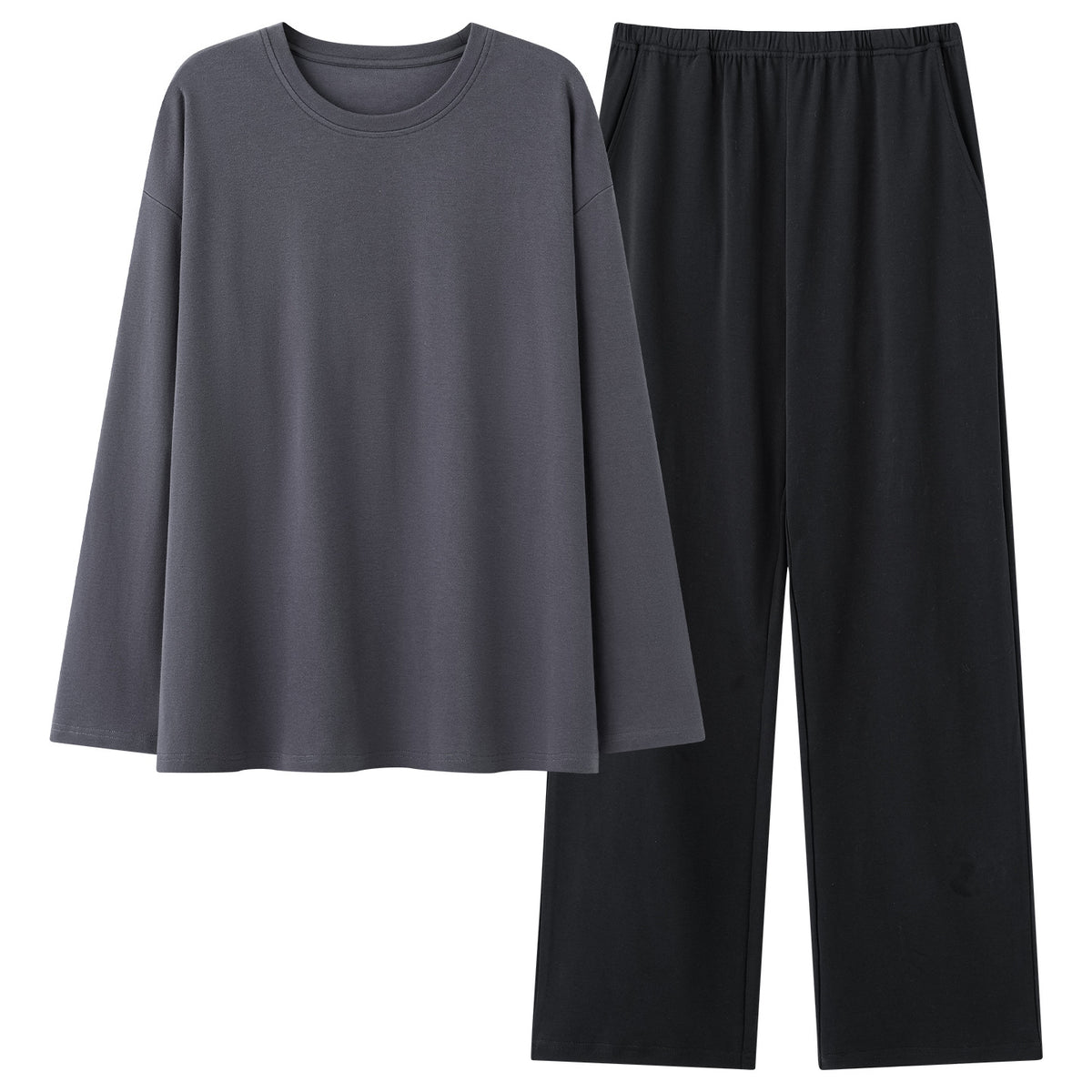 Mens Cotton Pajama Set With Long-sleeve Top And Long Pants - 3698color / 2XL