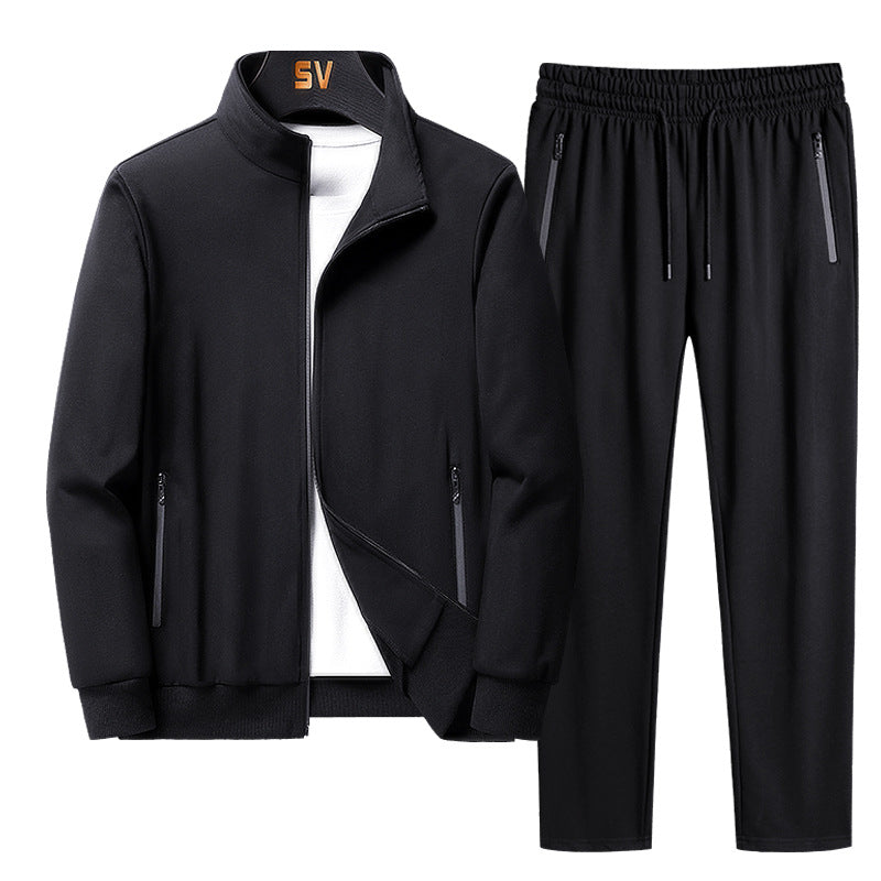 Loose Casual Sportswear Two-piece Set - Black / 2XL