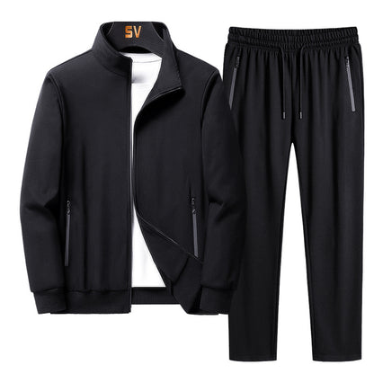 Loose Casual Sportswear Two-piece Set - Black / 2XL