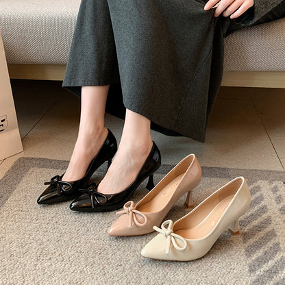 French-style Pointed-toe Stilettos Heels - Apricot / 36