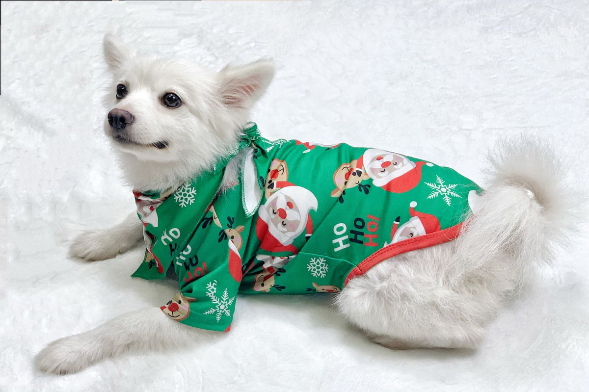 Christmas Pajamas Family Matching | Family Christmas PJs Sets - Green / Dog L