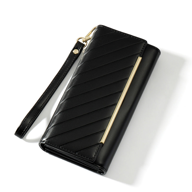 New Simple Large-capacity Wrist Bag Ladies Wallet - Black