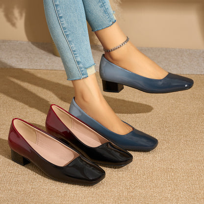 Gradient Color Elegant Heel Shoes For Women - Gradient Blue gray / 36