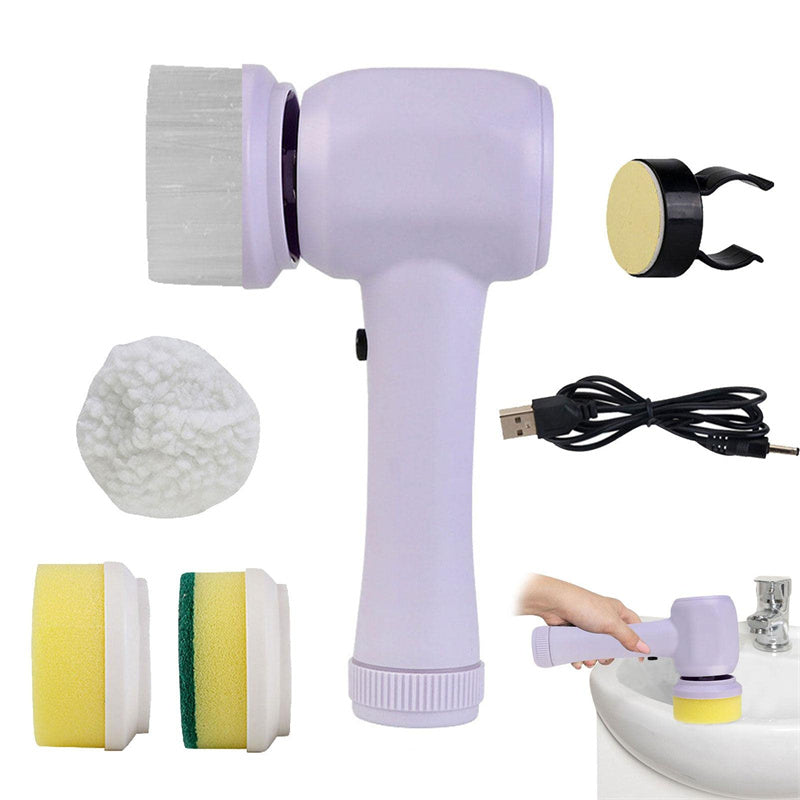 Electric Cleaning Brush 4 In 1 Spinning Scrubber Handheld - Baijie cloth brush head