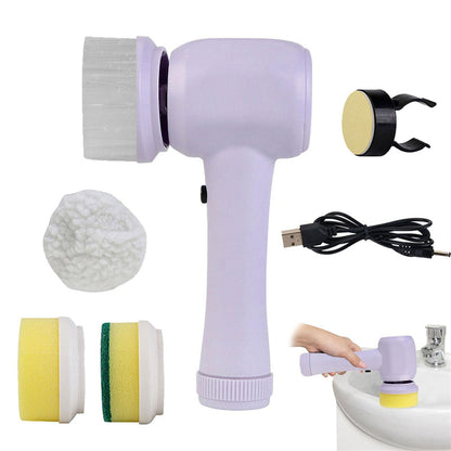 Electric Cleaning Brush 4 In 1 Spinning Scrubber Handheld - Baijie cloth brush head