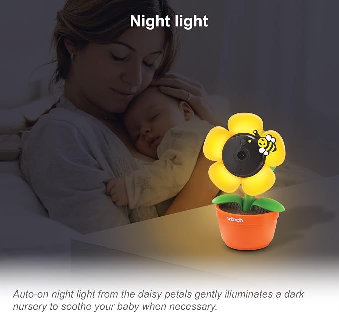 Yellow Daisy Smart Baby Camera Night Vision, Two-Way Talk, Night Light & Lullabies - Default Title