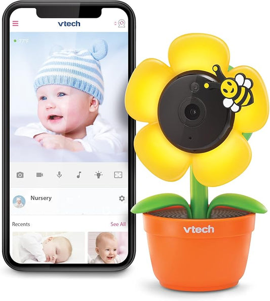 Yellow Daisy Smart Baby Camera Night Vision, Two-Way Talk, Night Light & Lullabies - Default Title