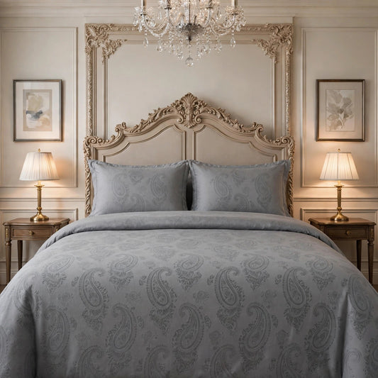 MoonStar London Jacquard Paisley Duvet Set - 4 Piece