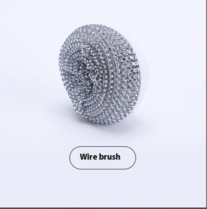 Electric Cleaning Brush 4 In 1 Spinning Scrubber Handheld - Wire ball brush head