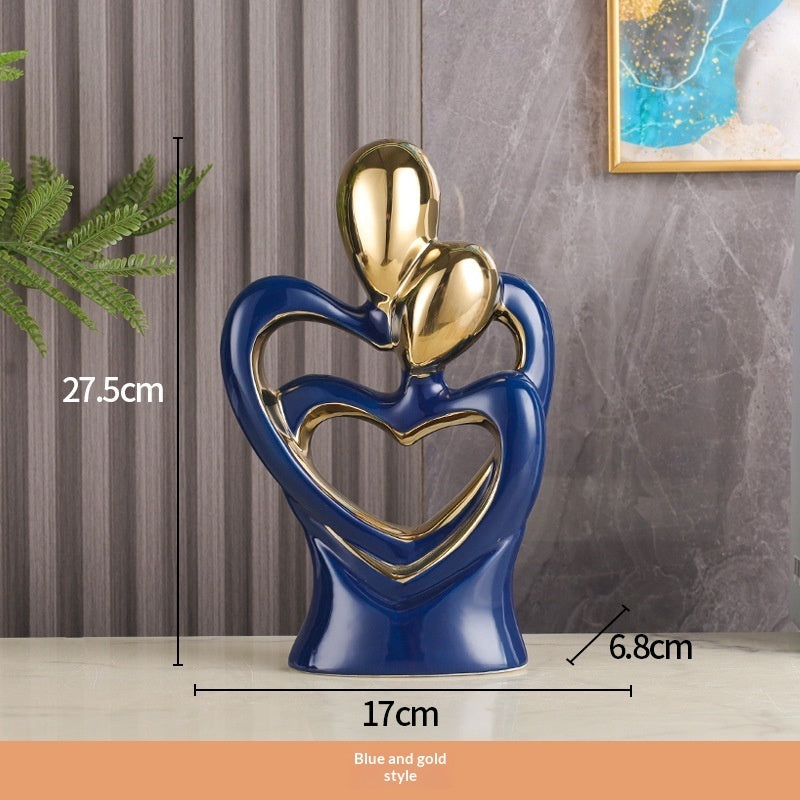 Modern Minimalist Abstract Home Decor Item - X0062 Blue Gold