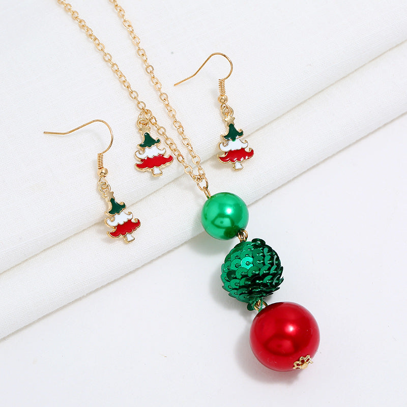 Christmas Tree Necklace And Earrings - Main image