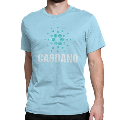 Vintage T Shirts Men Cotton - Sky Blue / 2XL