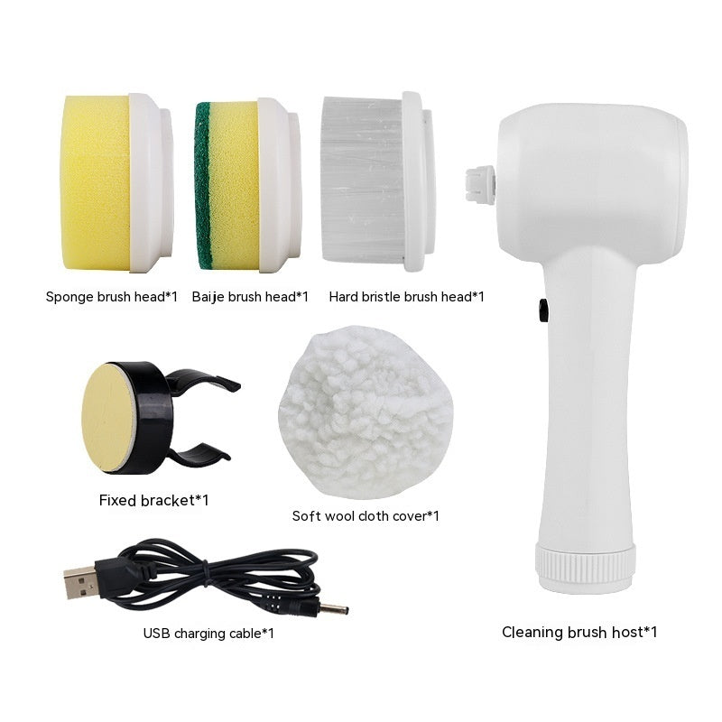 Electric Cleaning Brush 4 In 1 Spinning Scrubber Handheld - Color Cleaning Brush