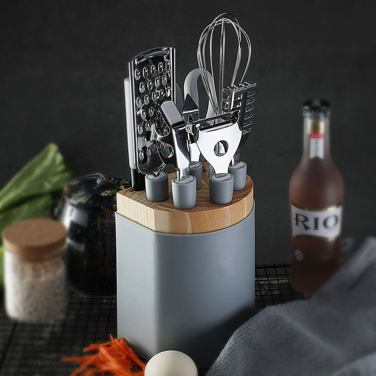 Stainless Steel Kitchen Utensils & Gadgets Set (6/9 Pcs) - 6piece set gray