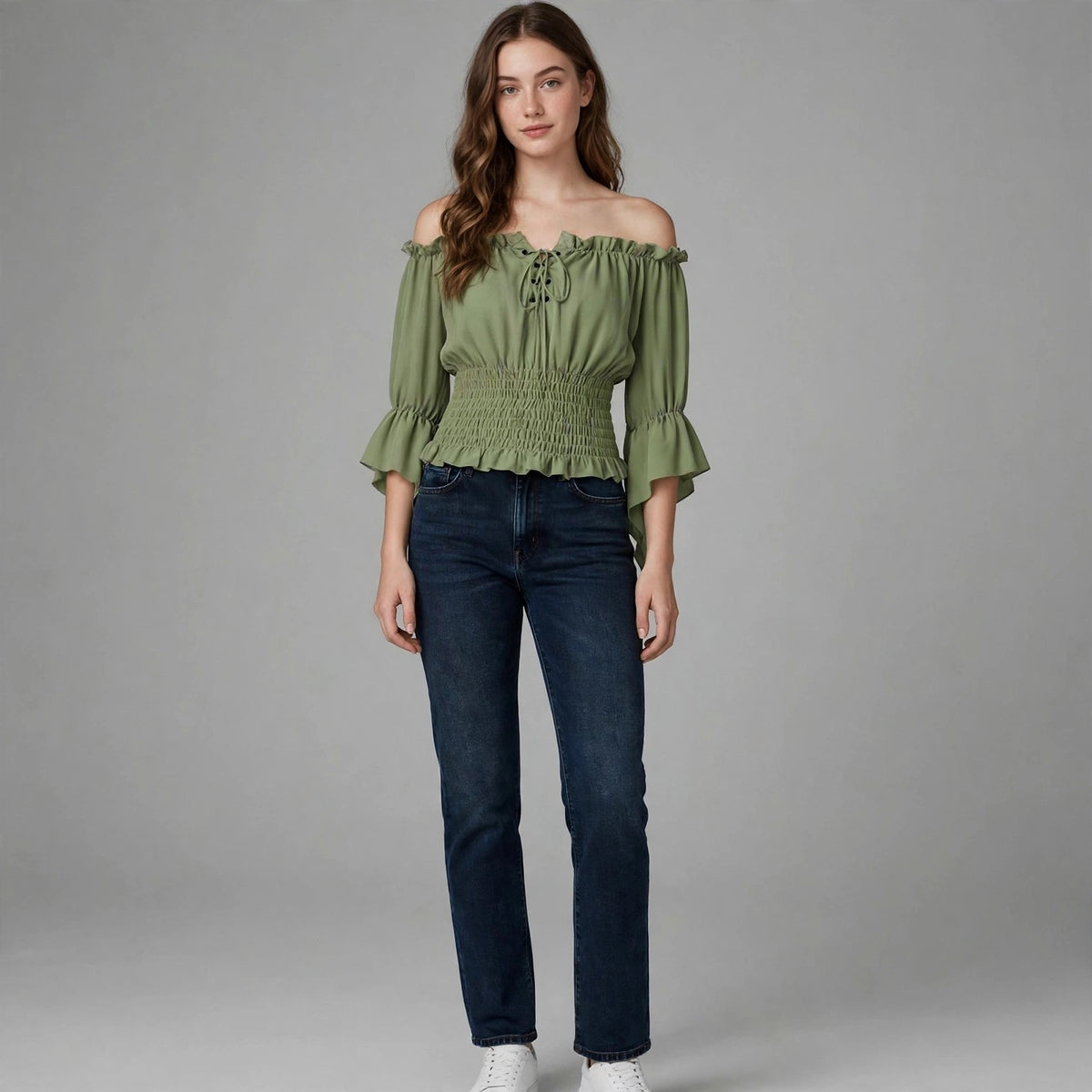 French-style Chic Multicolor Strap Top