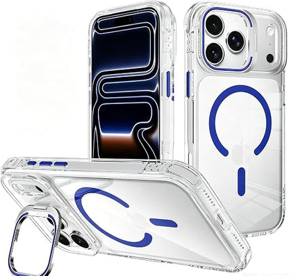 iPhone 18 Pro Max Case, Magnetic Ring & Kickstand, White