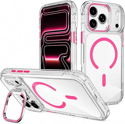 iPhone 18 Pro Max Case, Magnetic Ring & Kickstand, White
