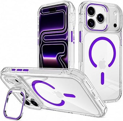 iPhone 18 Pro Max Case, Magnetic Ring & Kickstand, White